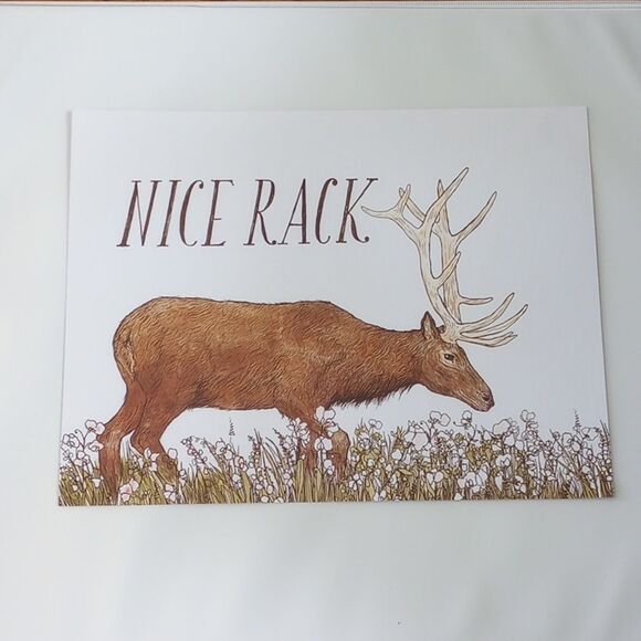 Set of Five Double-sided Frida Clements Animal Pun Prints - Picture 4 of 11